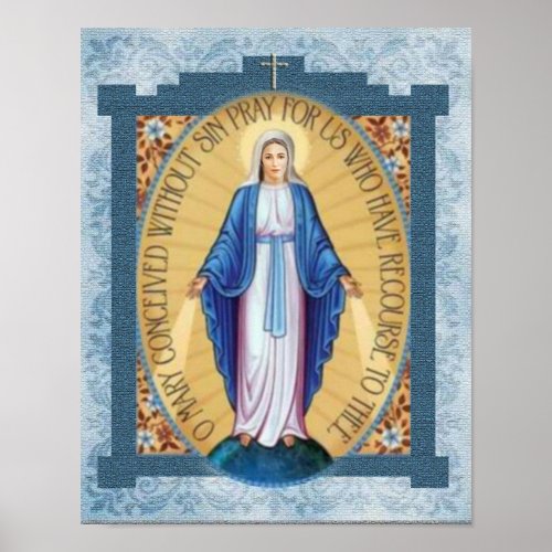Miraculous Medal Devotional Image Poster