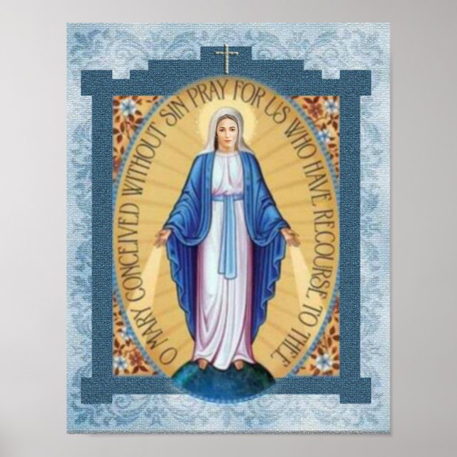 Miraculous Medal Devotional Image. Poster (Front)