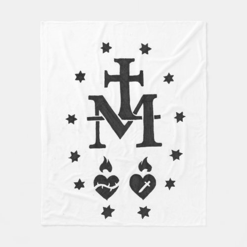 Miraculous Medal Fleece Blanket