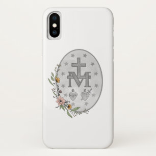 Miraculous Medal Floral  iPhone X Case
