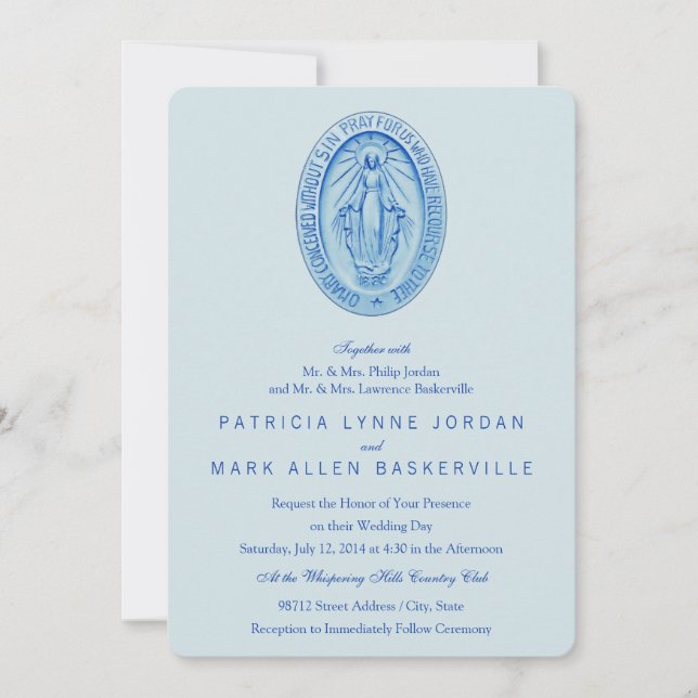 Miraculous Medal Invitation (Front)