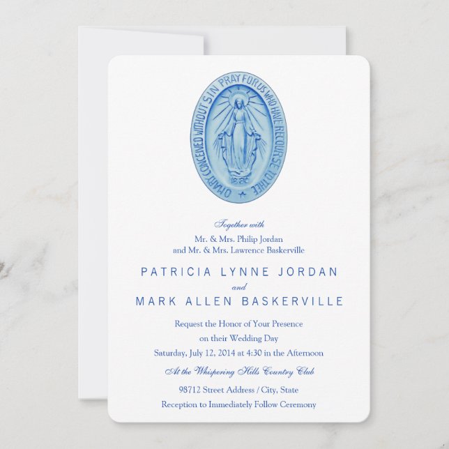 Miraculous Medal Invitation (Front)