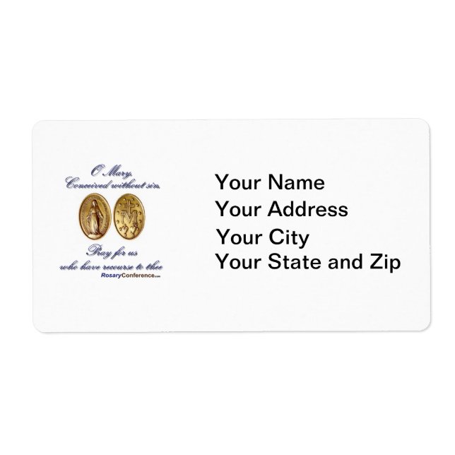 Miraculous Medal Labels (Front)