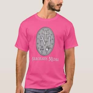 Miraculous Medal Marian Our Lady Catholic  8 T-Shirt