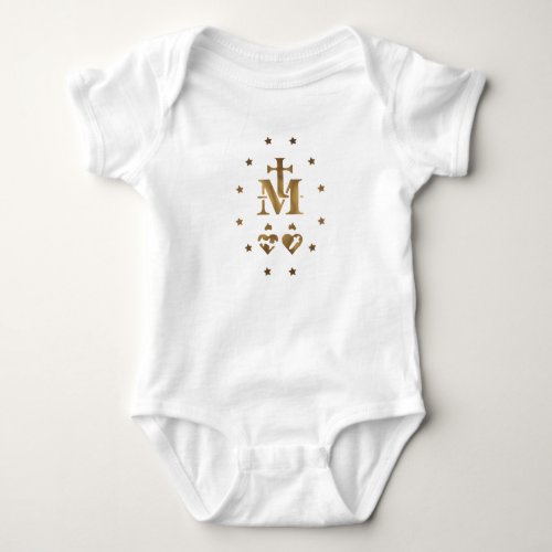 Miraculous Medal  Medal of Our Lady of Grace   Ba Baby Bodysuit