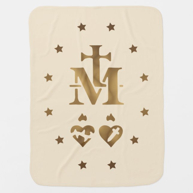 Miraculous Medal,  Medal of Our Lady of Grace   Baby Blanket (Front)