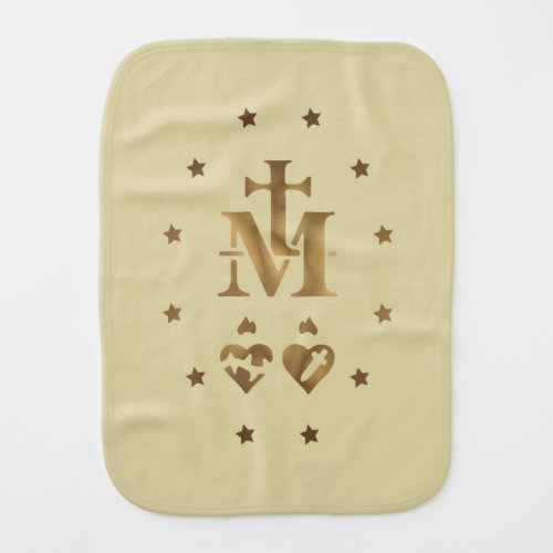 Miraculous Medal  Medal of Our Lady of Grace Baby Burp Cloth