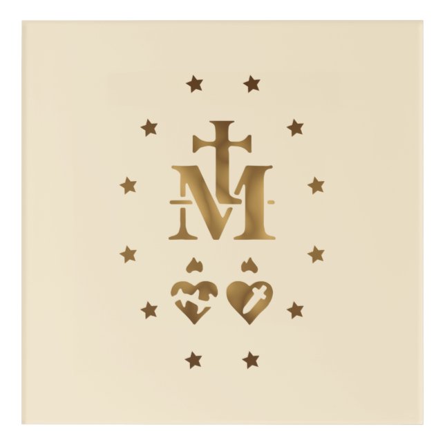 Miraculous Medal,  Medal of Our Lady of Grace    F Acrylic Print (Front)