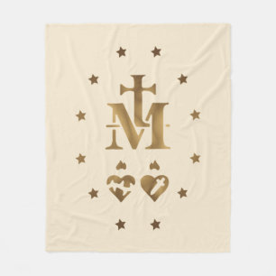 Miraculous Medal, Medal of Our Lady of Grace Fleece Blanket