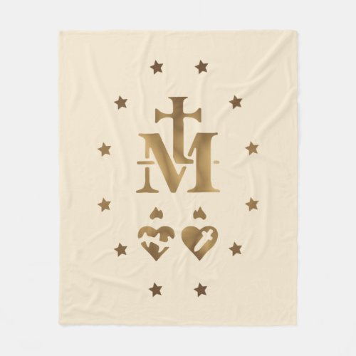 Miraculous Medal  Medal of Our Lady of Grace    Fleece Blanket