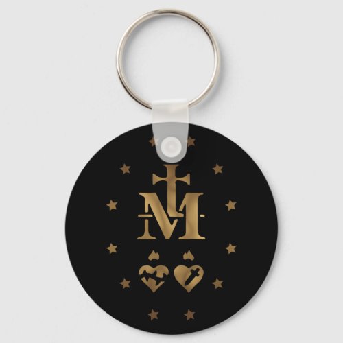 Miraculous Medal  Medal of Our Lady of Grace  Keychain