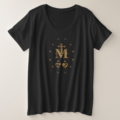 Miraculous Medal  Medal of Our Lady of Grace Plus Size T_Shirt