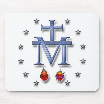 Miraculous Medal Mouse Pad by SteelCrossGraphics at Zazzle