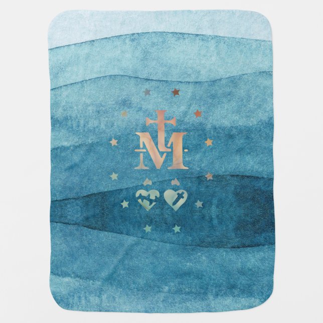 Miraculous Medal Our Lady of Grace  Baby Blanket (Front)