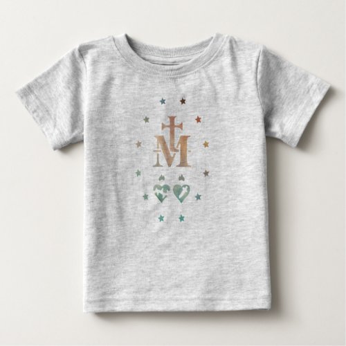Miraculous Medal Our Lady of Grace Baby T_Shirt