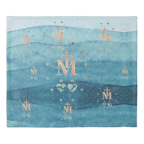 Miraculous Medal Our Lady of Grace  Duvet Cover
