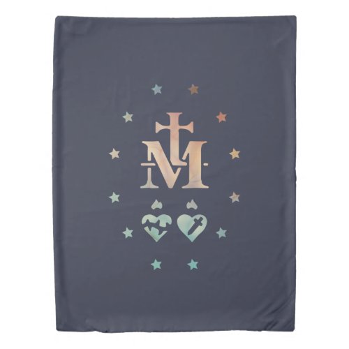 Miraculous Medal Our Lady of Grace Duvet Cover