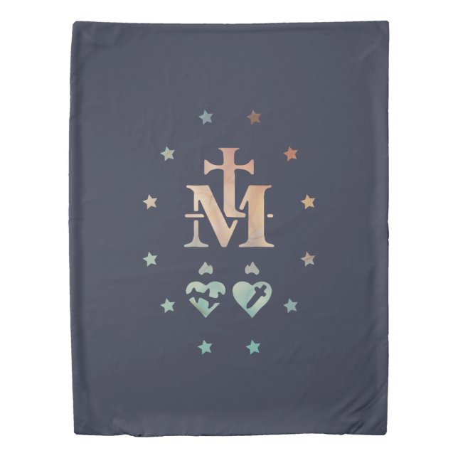Miraculous Medal Our Lady of Grace Duvet Cover (Front)
