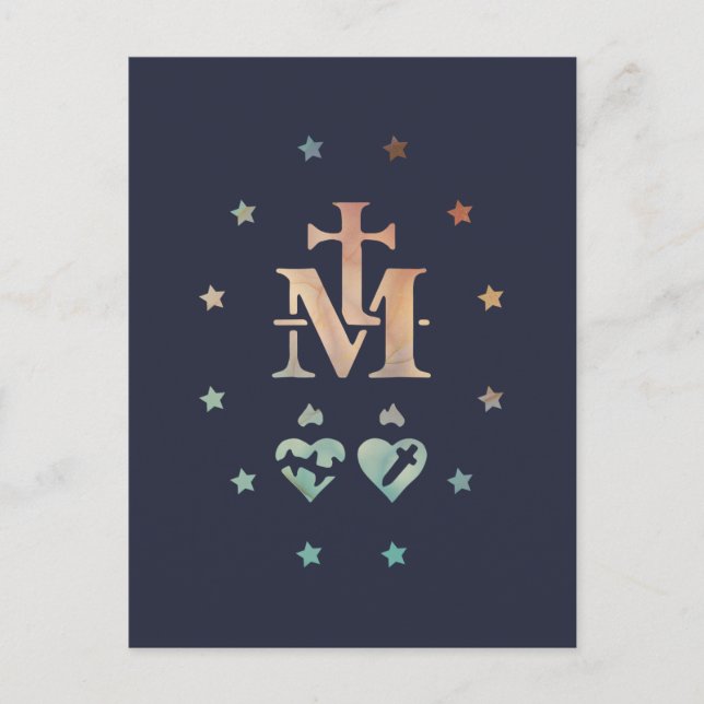 Miraculous Medal Our Lady of Grace Postcard (Front)