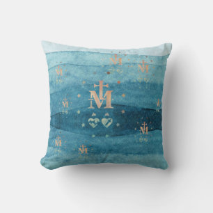 Miraculous Medal Our Lady of Grace Throw Pillow
