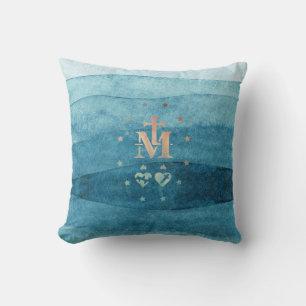 Miraculous Medal Our Lady of Grace Throw Pillow