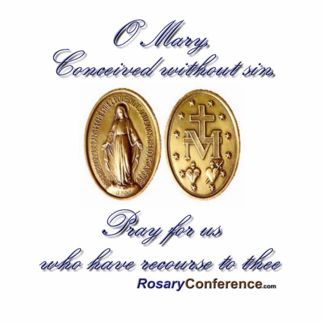 Miraculous Medal Photo Sculpture (Front)