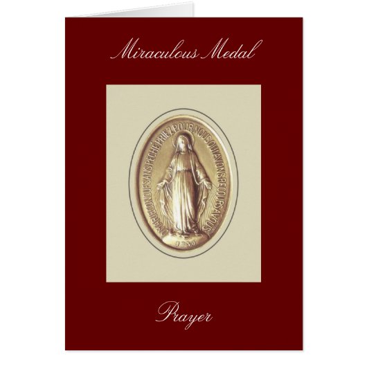 Miraculous Medal Prayer (Front)