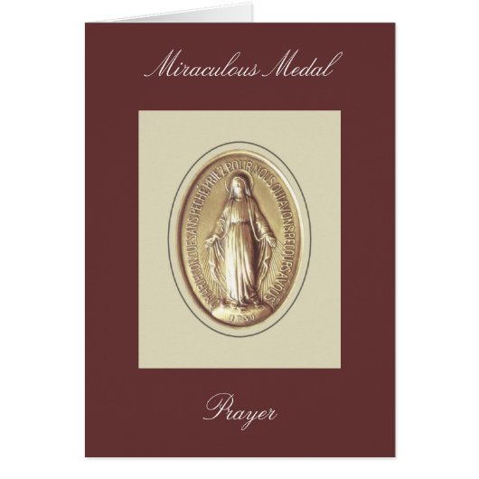 Miraculous Medal Prayer (Front)