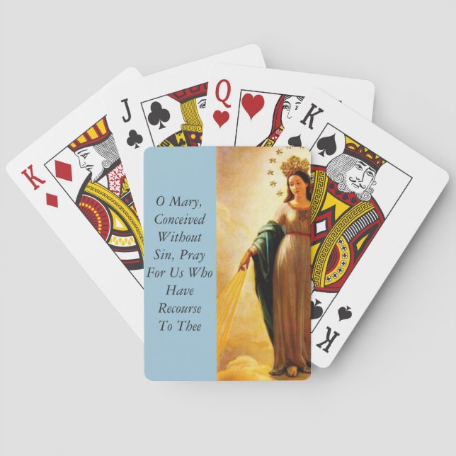 Miraculous Medal Prayer Poker Cards (Back)