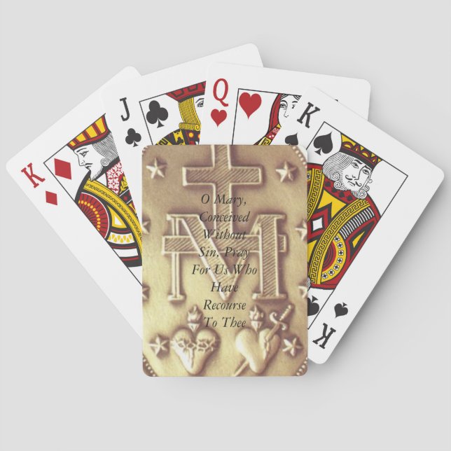 Miraculous Medal Prayer Poker Cards (Back)