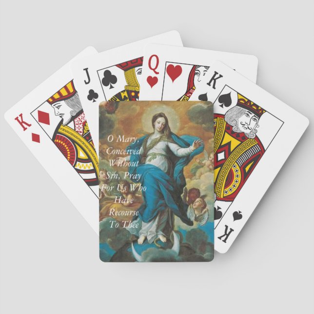 Miraculous Medal Prayer Poker Cards (Back)