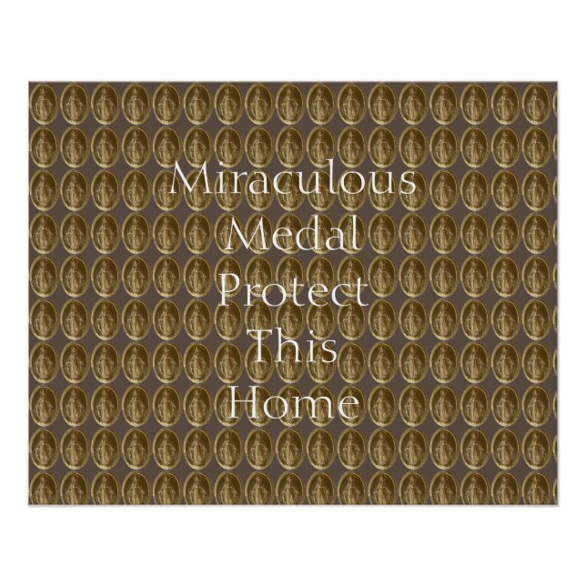 Miraculous Medal Protect This Home Poster (Front)