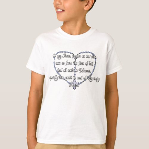 Miraculous Medal Rosary _ Ftima Prayer T_Shirt