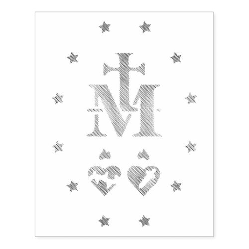Miraculous Medal   Rubber Stamp