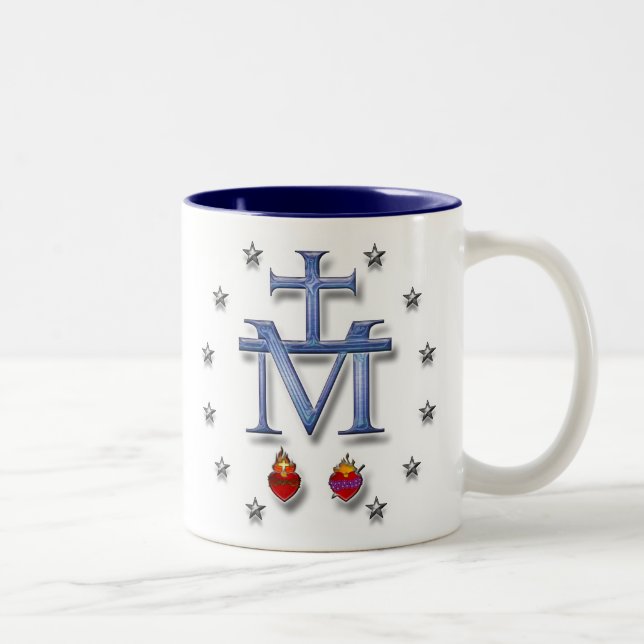 Miraculous Medal Two-Tone Coffee Mug (Right)