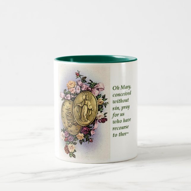 Miraculous Medal Two-Tone Coffee Mug (Center)