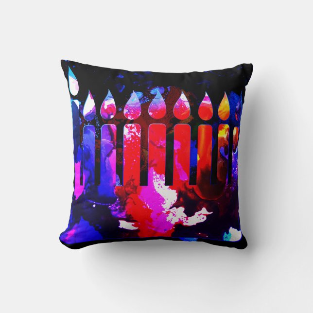 Miraculous Menorah Throw Pillow (Front)