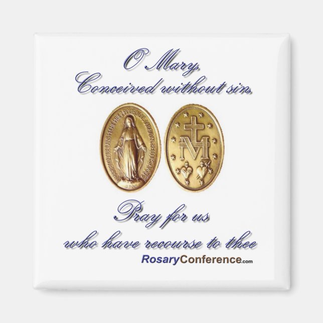 Miraculous Metal Prayer Magnet (Front)