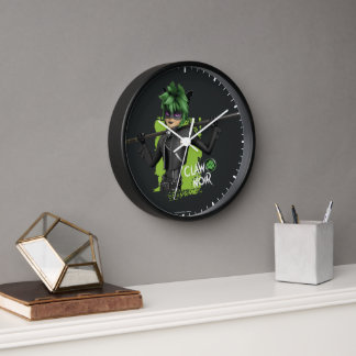 Miraculous Re-verse Claw Noir Character Graphic Clock
