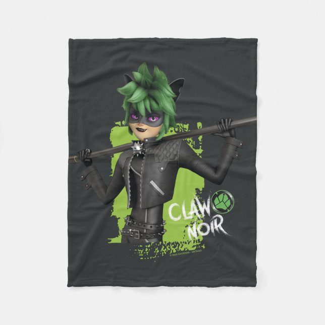 Miraculous Re-verse Claw Noir Character Graphic Fleece Blanket (Front)