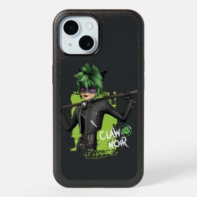 Miraculous Re-verse Claw Noir Character Graphic iPhone 15 Case (Back)