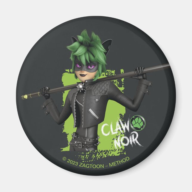 Miraculous Re-verse Claw Noir Character Graphic Magnet (Front)