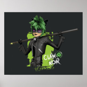 Miraculous Re-verse Claw Noir Character Graphic Poster