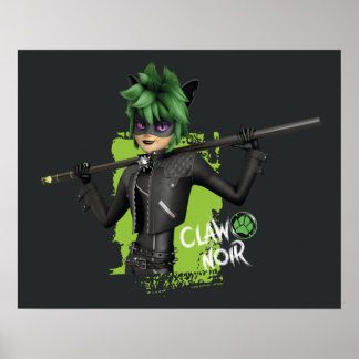 Miraculous Re-verse Claw Noir Character Graphic Poster