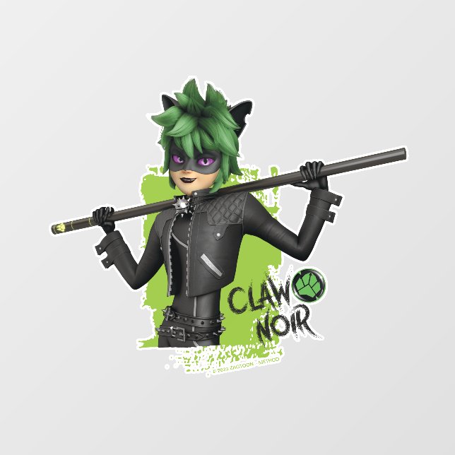 Miraculous Re-verse Claw Noir Character Graphic Wall Decal (Front)
