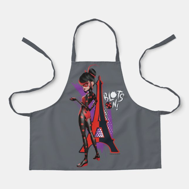 Miraculous Re-verse Shadybug Blots On! Apron (Front)