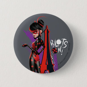 Miraculous Re-verse Shadybug Blots On! Button