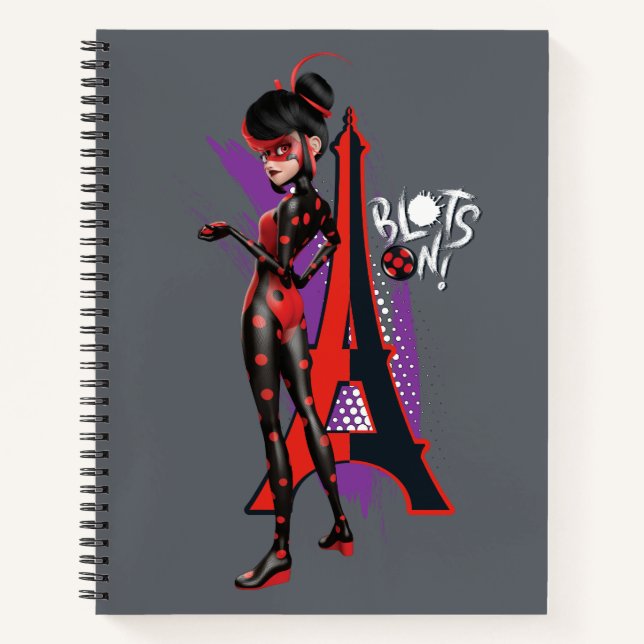 Miraculous Re-verse Shadybug Blots On! Notebook (Front)