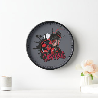 Miraculous Re-verse Shadybug Character Graphic Clock