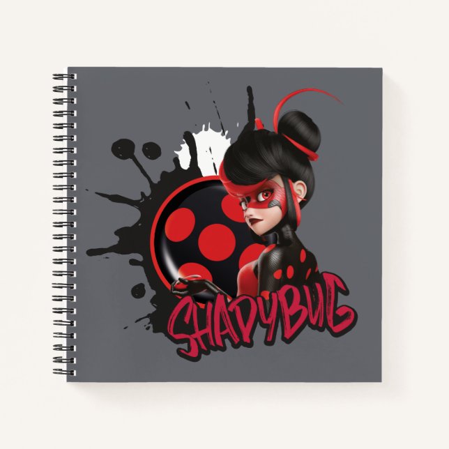 Miraculous Re-verse Shadybug Character Graphic Notebook (Front)